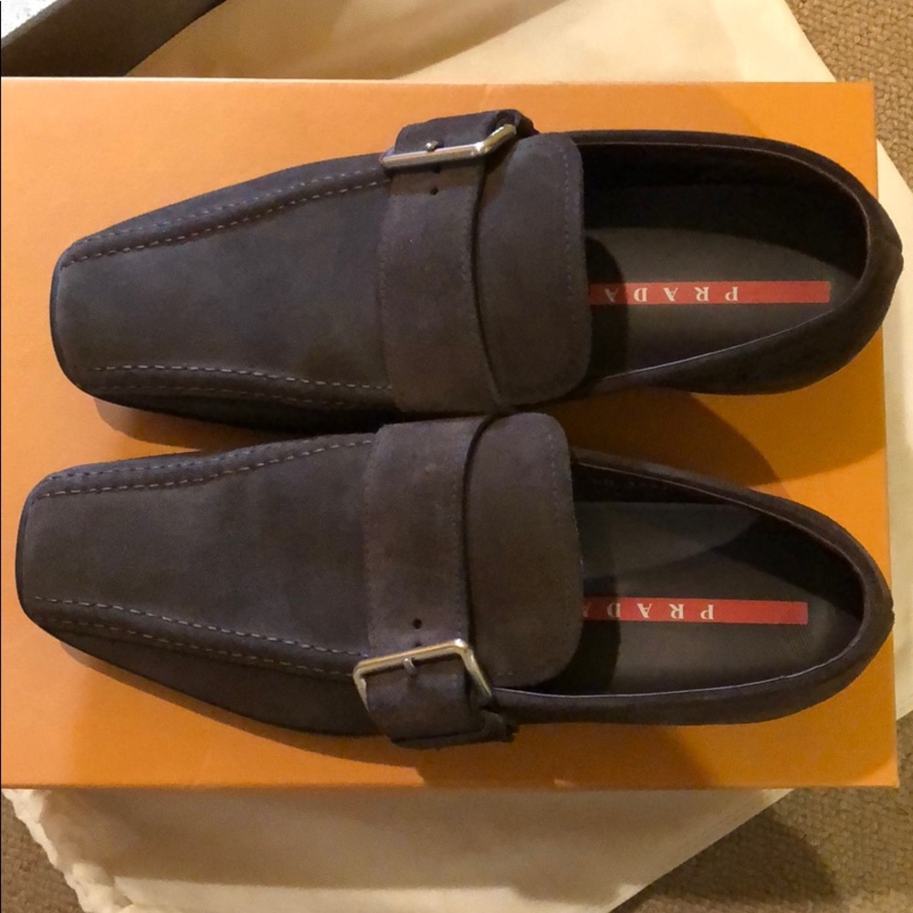 Prada buckled loafer shoes for men